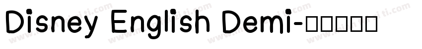 Disney English Demi字体转换